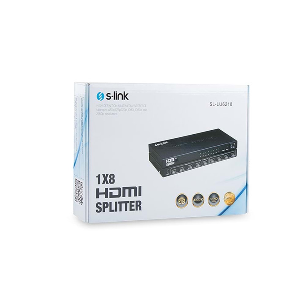 S-link SL-LU6218 8 Port 4K * 2K HDMI Splitter