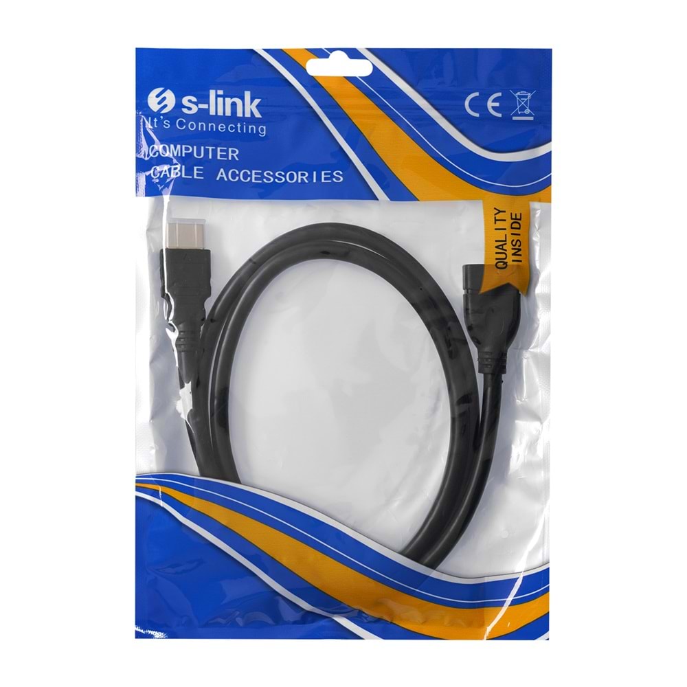 S-link SL-HF10 HDMI M to HDMI F 1m 3D,3V Kablo