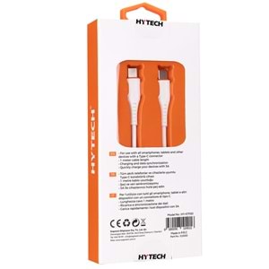 Hytech HY-XTP20 1M 3A TypeC to TypeC Hızlı Data + Sarj Kablosu