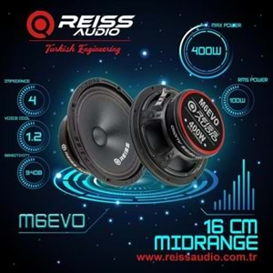 Reıss Audıo RS-M6EVO 16 cm 400 Watt 2li Mıdrange Oto Hoparlör