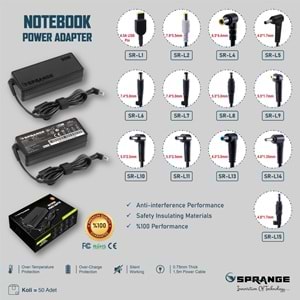 Sprange SR-L4 19,5V 4.5A 90W Sony İbm 6,5x4,4 Notebook Adaptör