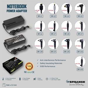 Sprange SR-L16 20V 3.25A 65W Lenovo Yeni Nesil 4.0x1.7 Notebook Adaptör