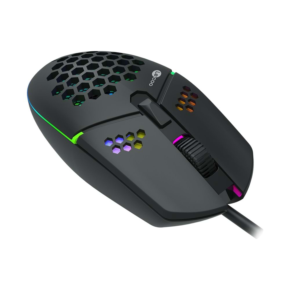 Lenovo Lecoo MS105 3200 DPI 6 Tuşlu Kablolu RGB LED Aydınlatmalı Gaming Oyuncu Mouse