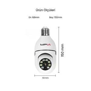 Concord MPİA REN 3Mp İp Wifi Full Hd 8 Led Gece Görüşlü Hareketli Kamera