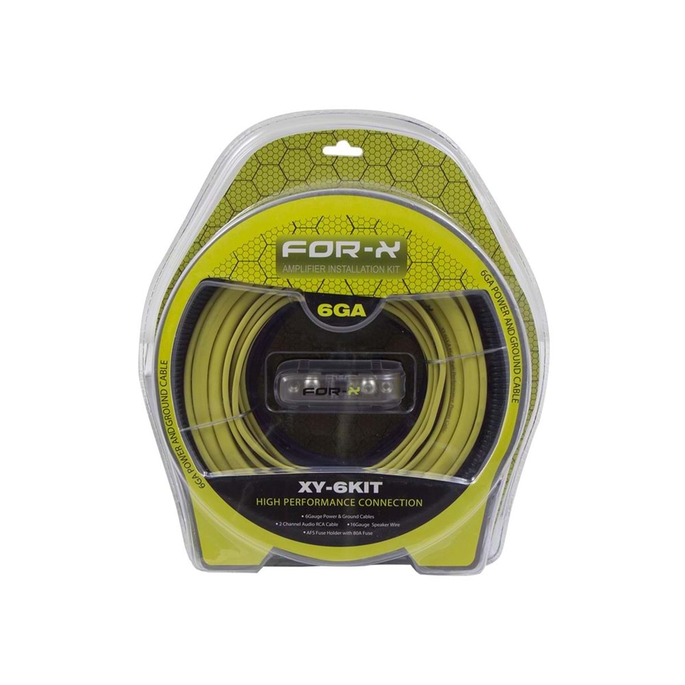 For-X XY-6KIT 6GA Profesyonel Oto Anfi Kablo Seti