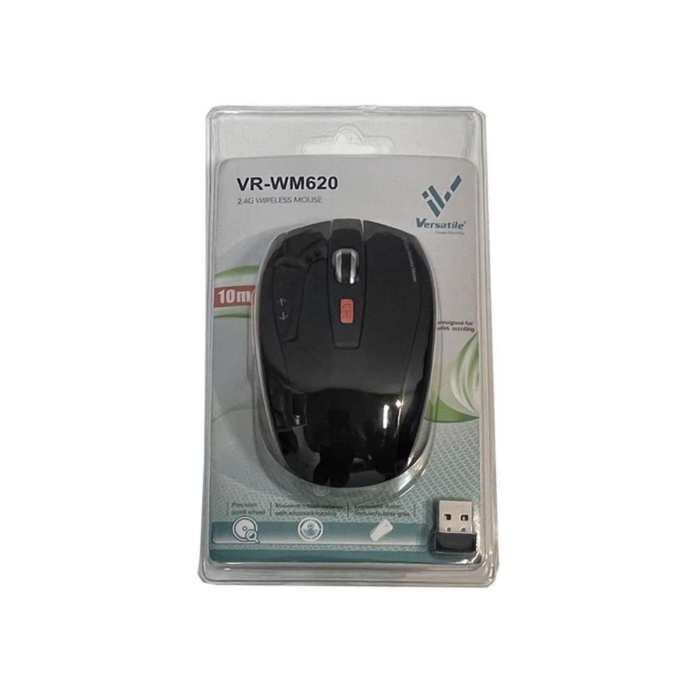 Versatile VR-WM620 USB 2.4 Ghz 1.600 Cpı Kablosuz Siyah Mouse