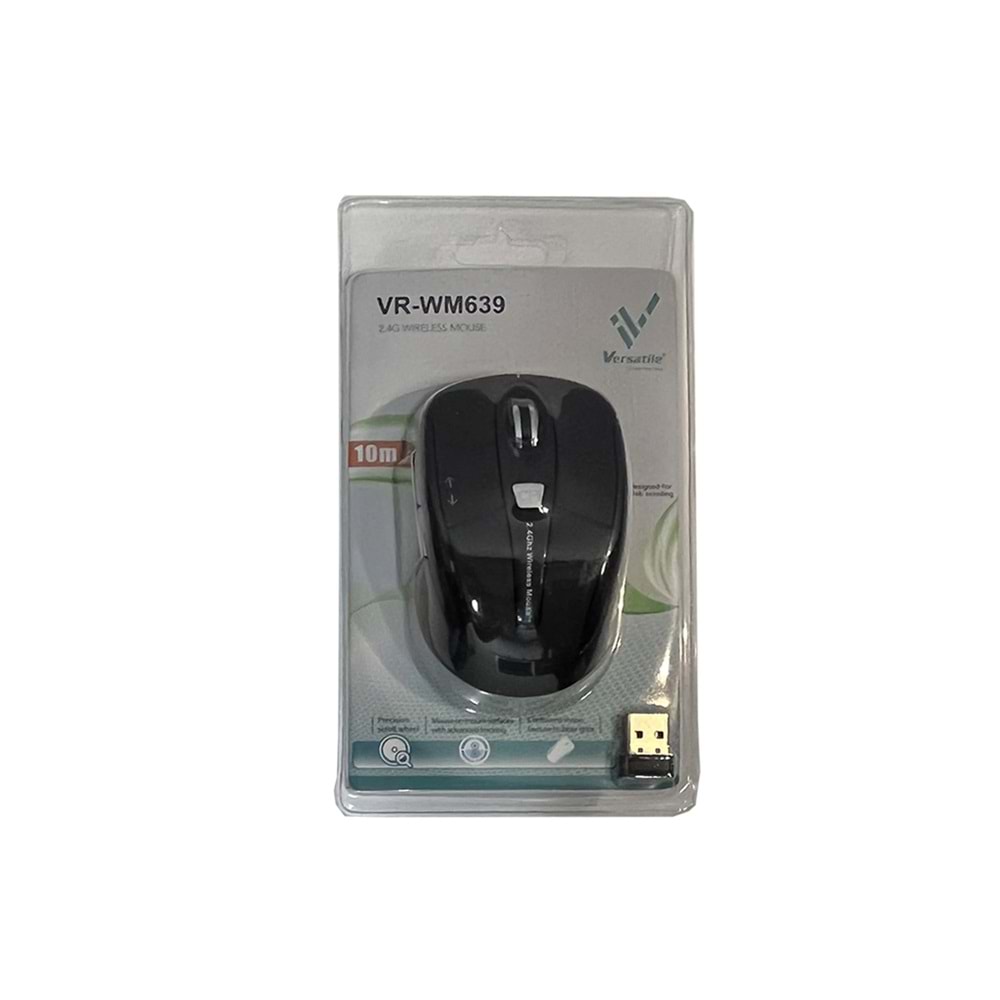 Versatile VR-WM639 USB 2.4 Ghz 1.600 Cpı Kablosuz Siyah Mouse