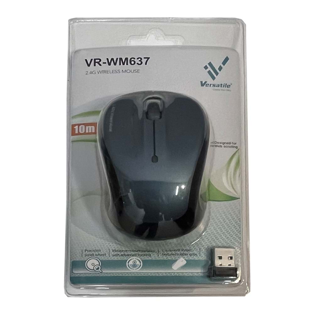 Versatile VR-WM637 Kırmızı/Mavi/Siyah Kablosuz Mouse