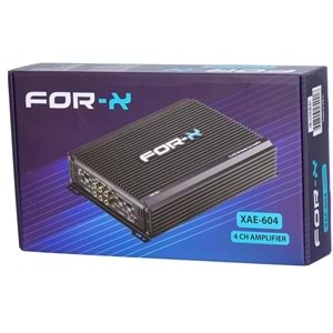 For-X XAE-604 Stero Ve Mono Kanal 4 Çıkış Bass Kontrollü Oto Anfi