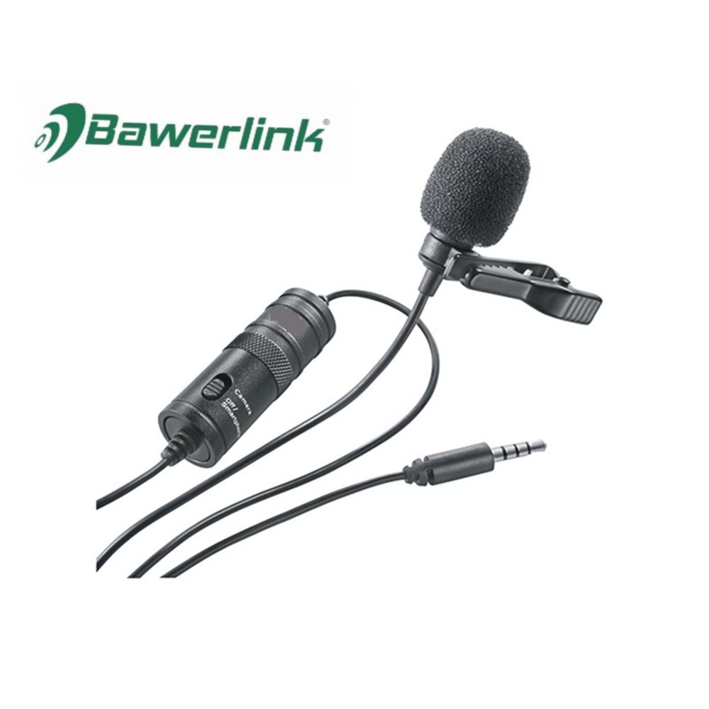 Bawerlink BW-M1 Profesyonel Youtuber Yaka Mikrofonu