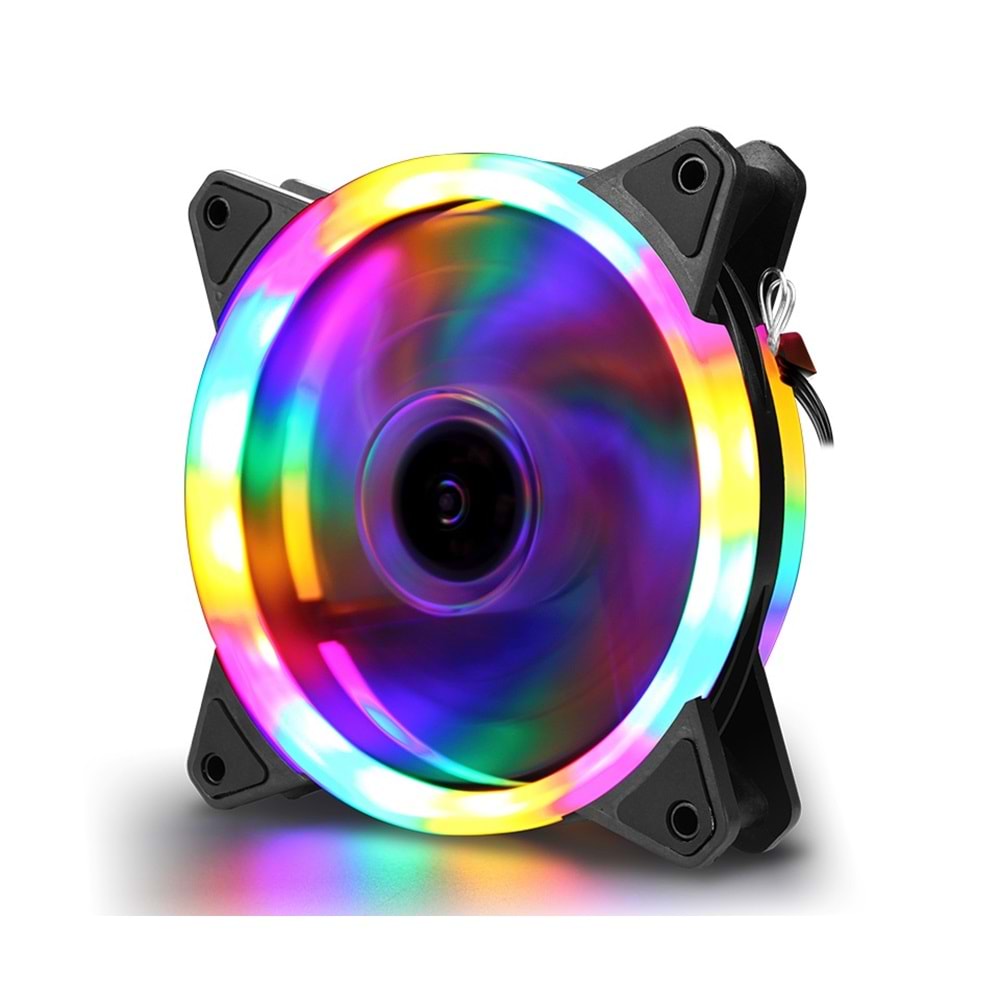Concord C-892 RGB Gökkuşağı Renkli 12cm Soğutucu Fan