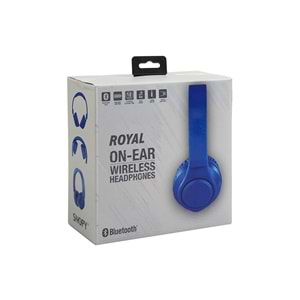 Snopy SN-BT51 ROYAL Siyah/Beyaz/Mavi Bluetooth Kulaklık