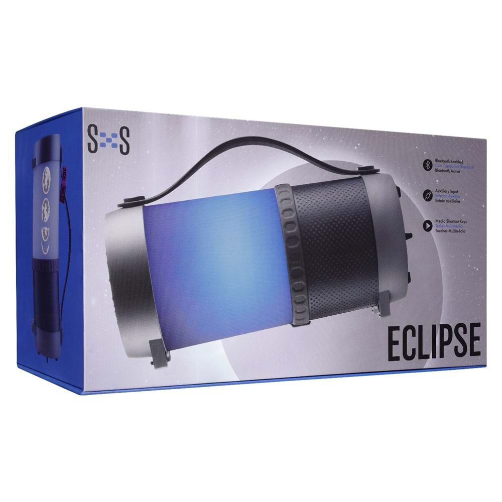 Mikado S40 ECLIPSE Led Işıklı Bluetooth/USB/AUX/FM Speaker Hoparlör