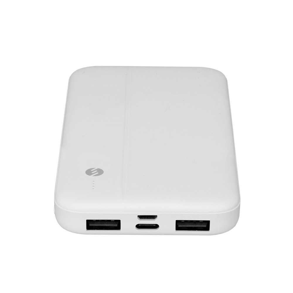S-link IP-G10N 10000mAh Micro+Type C Girişli Powerbank Beyaz Taşınabilir Pil Şarj Cihazı