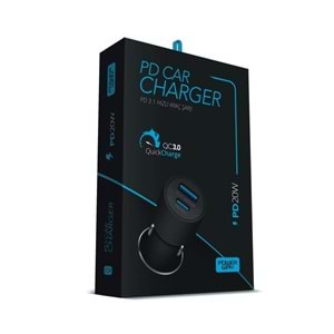 Powerway CC34 Qc 3.0A Usb-Type C Araç Hızlı Şarj 18W Çakmaklık