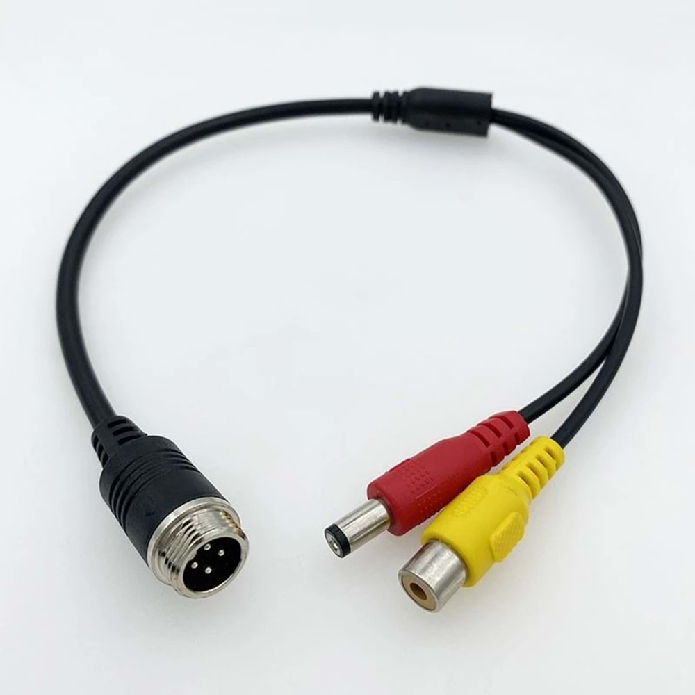Bawerlink 4 Pin Erkek/Dişi Fiş RCA Dişi + DC Erkek Kablo