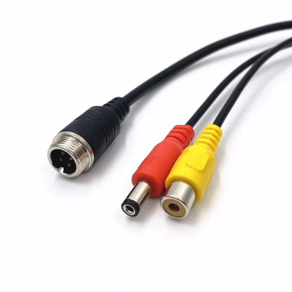 Bawerlink 4 Pin Erkek/Dişi Fiş RCA Dişi + DC Erkek Kablo