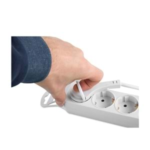 S-link SPG-F03 1.5m 306 Joule Flat Soket 3G1.0mm Tam Bakır 3 lü Akım Korumalı Priz Çoklayıcı