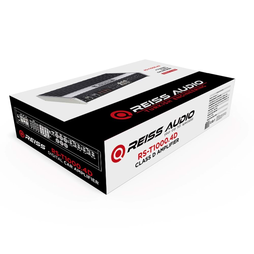 Reıss Audıo RS-T1000.4D 4 Kanal 250 X 4 Class d Oto Anfi