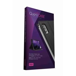 Vorcom QUARTZCASE Tablet Uyumlu Yarı Şeffaf Kapaklı Kılıf Katlanabilir Standlı 360 Ön Arka Tam Koruma