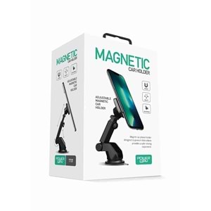 Powerway TT37 Araç İçi Mıknatıslı Telefon Tutucu Torpido ve Cam Uyumlu Çok Açılı Ayarlanabilir Vantuzlu