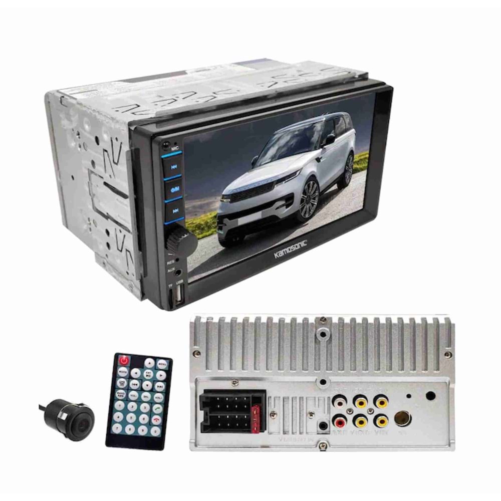 Kamosonic KS-G755 7 İnç Double CARPLAY/USB/SD/BT/FM Oto Teyp Kamera Hediye