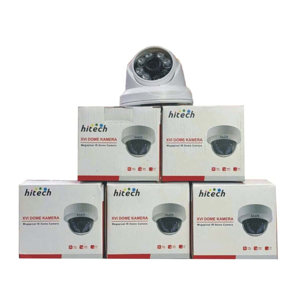 Hitech HT-1412 2Mp Plastik Kasa Ahd 6 Ledli Dome Kamera
