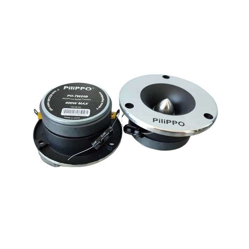 Pilippo PO-TW25B 400 Watt Süper Bullet Oto Tweeter