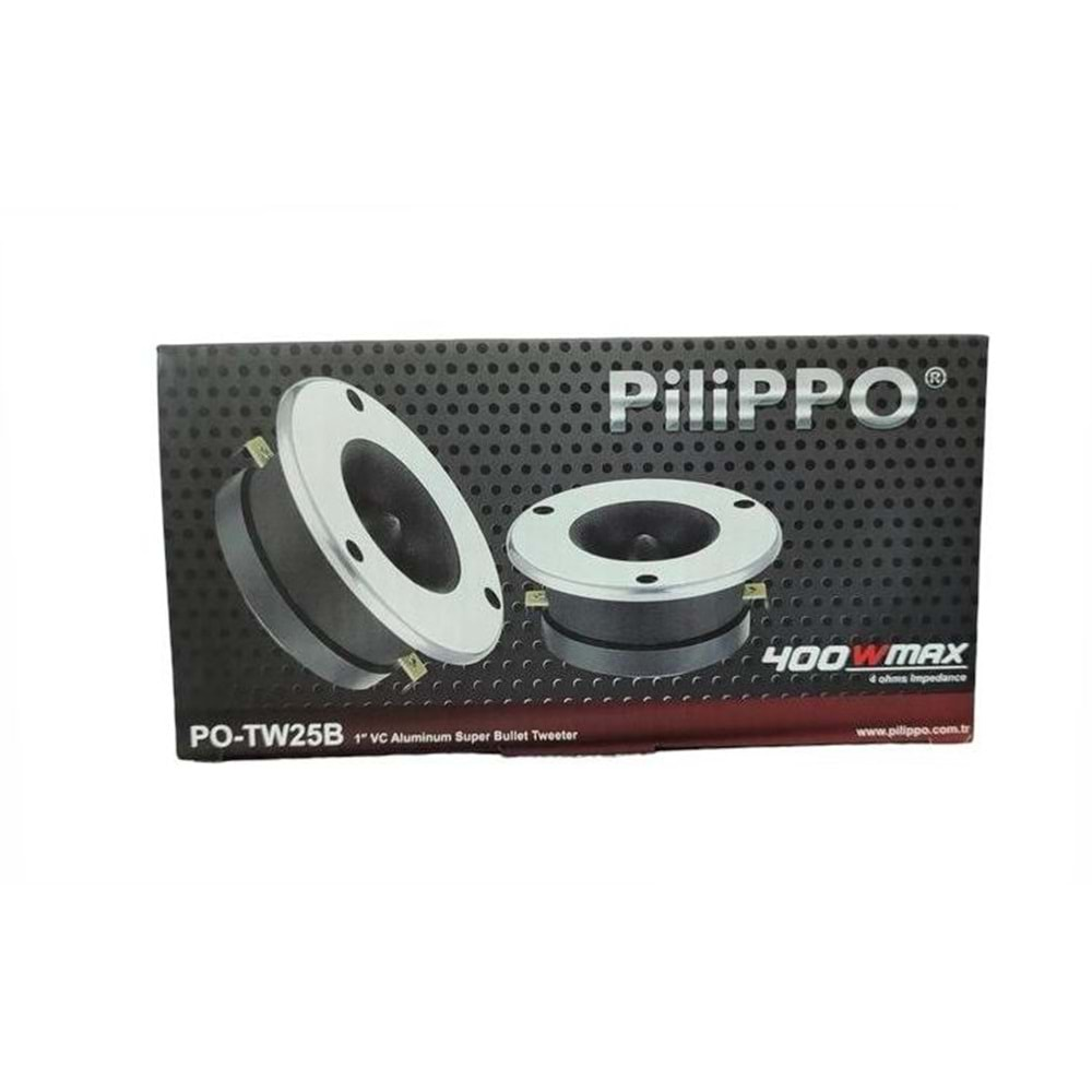 Pilippo PO-TW25B 400 Watt Süper Bullet Oto Tweeter