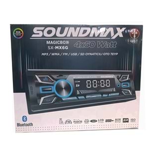 Soundmax SX-MX6G Bluetooth Çift Usb/Sd/Fm Oto Teyp