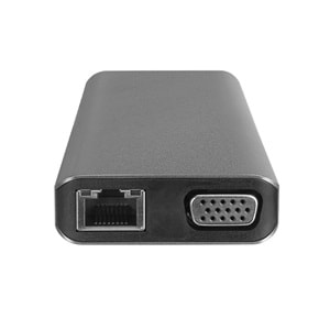Hytech HY-USBC32 4K*2K Ultra HD Gri Metal 5x USB 2.0/USB 3.0 100M RJ45 PD Type-C Data SD/TF Kart Okuyucu Adaptör