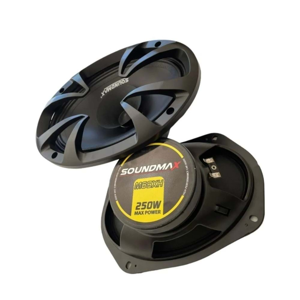 Soundmax SX-M69XH 6x9 İnç 250 Watt Mıdrange Oto Hoparlör (kapaklı)