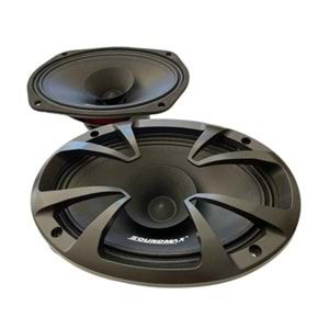 Soundmax SX-M69XH 6x9 İnç 250 Watt Mıdrange Oto Hoparlör (kapaklı)