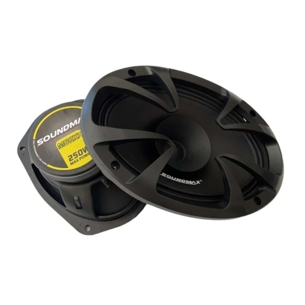 Soundmax SX-M69XH 6x9 İnç 250 Watt Mıdrange Oto Hoparlör (kapaklı)