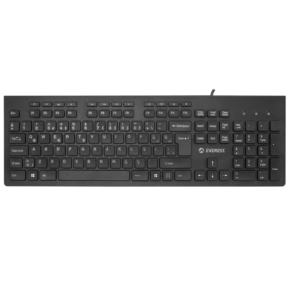 Everest DLK-180 Siyah USB Q Multimedia Klavye