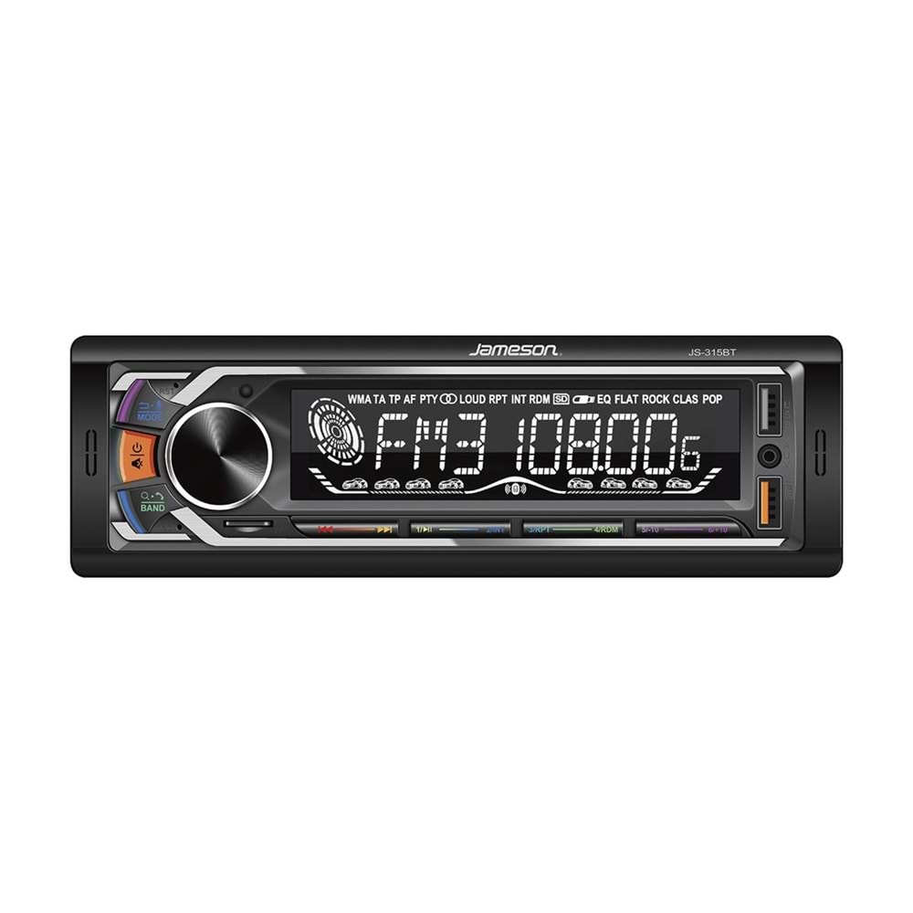 Jameson JS-315BT Lcd Screen Bluetooth Çift Usb/Sd/Fm Oto Teyp
