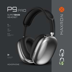 Maxron P9 Pro Kılıflı Kulak Üstü Bluetooth Kulaklık Kablosuz Ayarlanabilir 10 Saat Müzik Micro Sd Type-C Şarj