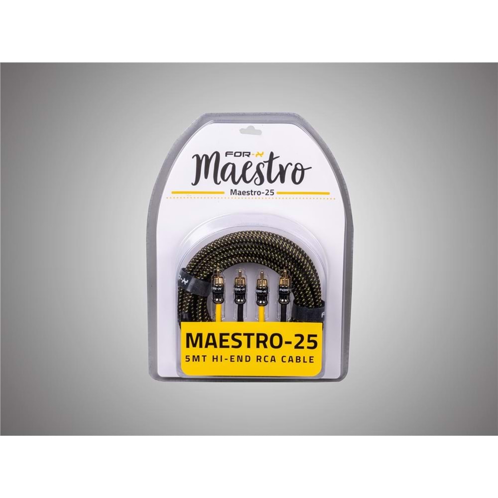 For-X MAESTRO-25 5mt Hı-End 2 Giriş 2 Çıkış Rca Kablo Bakır