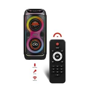 Powerway CIO 100W Hoparlör Gitar Saz Girişli Karaoke Parti Ses Sistemi 80 CM Dijital Ekran +Bass Pro