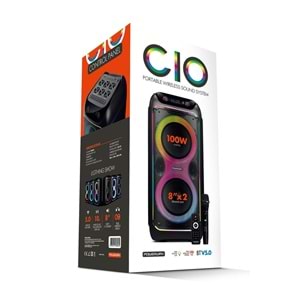 Powerway CIO 100W Hoparlör Gitar Saz Girişli Karaoke Parti Ses Sistemi 80 CM Dijital Ekran +Bass Pro