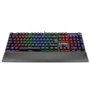 Rampage KB-R92 THUNDER Siyah USB Bilek Destekli Switch Full RGB Q Gaming Oyuncu Mekanik Klavye