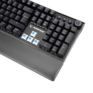 Rampage KB-R92 THUNDER Siyah USB Bilek Destekli Switch Full RGB Q Gaming Oyuncu Mekanik Klavye