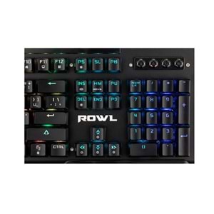 Rowl RGMK-01 PULSATRIX USB RGB Aydınlatmalı Blue Switch Mekanik Gaming Klavye