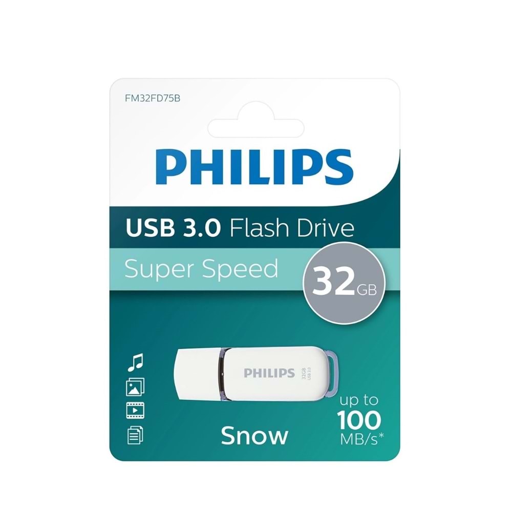 Philips 32 GB Usb 3.0 Snow Gri Flash Driver Bellek FM32FD75B