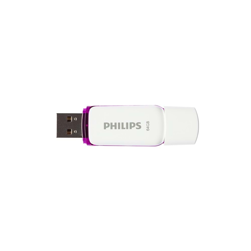 Philips 64 GB USB 2,0 Snow Edition sihirli mor Flash Drive FM64FD70B