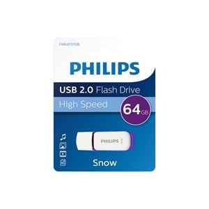 Philips 64 GB USB 2,0 Snow Edition sihirli mor Flash Drive FM64FD70B