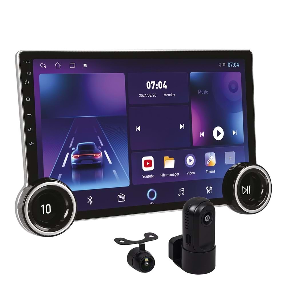 Noiser NS-1180 11,50 Inç 2K QLED Androıd 13 A133 4+64 Gb K+Carplay 2x Kameralı Multimedıa
