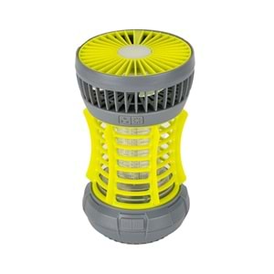 Bix KL02 Fanlı Sivrisinek Kovucu Kamp Lambası, Açık ve Kapalı Alanlar için Şarj Edilebilir ve Elektronik Zapper, Led Aydınlatma, Taşınabilir Fenerli, IPX4 Su Sıçramasına Karşı Korumalı Böcek Kovucu