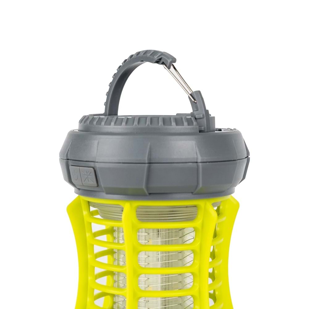 Bix KL02 Fanlı Sivrisinek Kovucu Kamp Lambası, Açık ve Kapalı Alanlar için Şarj Edilebilir ve Elektronik Zapper, Led Aydınlatma, Taşınabilir Fenerli, IPX4 Su Sıçramasına Karşı Korumalı Böcek Kovucu