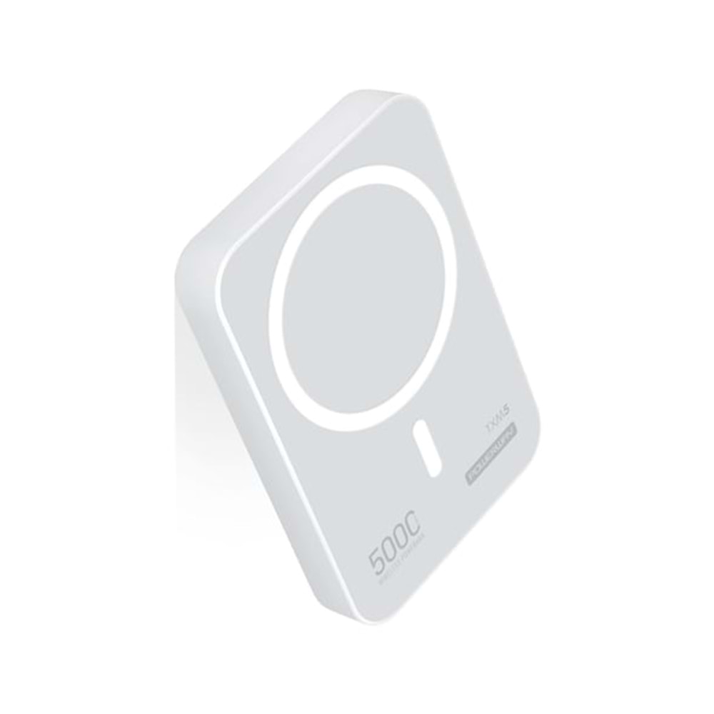 Powerway TXM5 5.000 mAh PD 15W Magsafe Kablosuz Wireless Taşınabilir Şarj Cihazı Powerbank